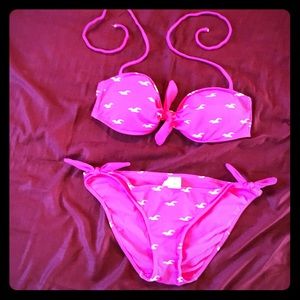 Pink hollister bikini